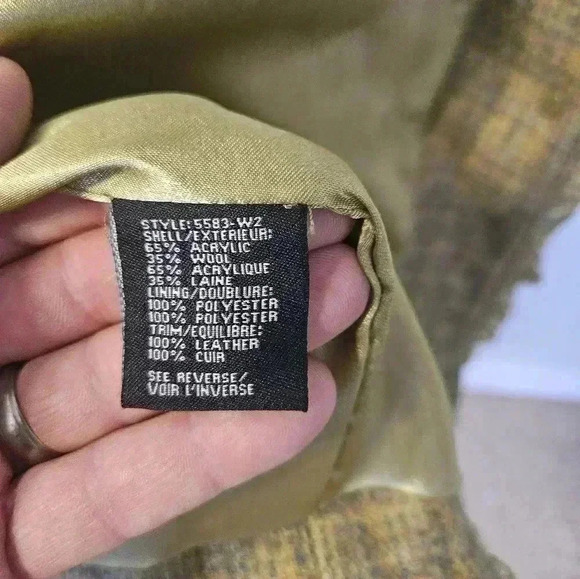 Blanc Noir Wool & Leather Blend Coat Amazing Used condition Size Medium - Picture 9 of 13